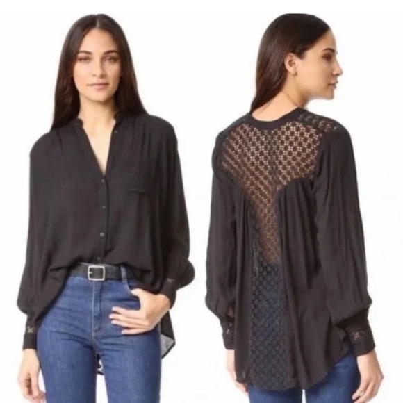 Free People Tops - Free People The Best Button Down Boho Top M